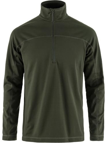 Fjällräven Herren Abisko Lite Fleece Half Zip Sweatshirt, Deep Forest, L