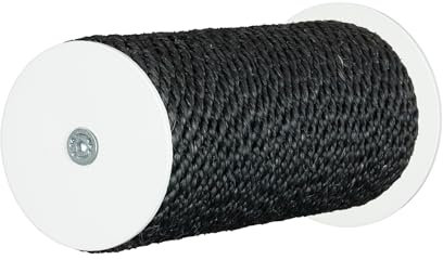 Kratzbaumland 9 cm Style-Kletterstufe Trittstufe Wandelement für Katzen (25 cm, Schwarz)(Weiß, Metall)