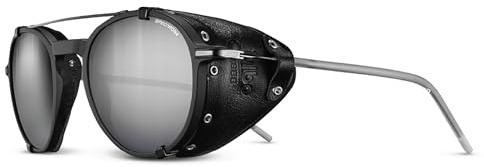 Julbo Legacy Heritage Sunglasses - Black/White/Black Frame - Brown w/Silver Mirror Lens (Spectron 4)