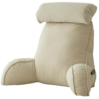 HAOYUES Lesekissen für Bett und Sofa mit Nackenrolle, Bettsessel Rückenlehnenkissen, Sitzstützkissen, Multifunktionales Kissen, Bücherkissen, Erwachsenen-Rückenkissen zum Lesen, Fernsehen
