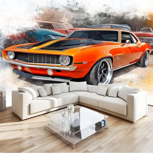 Generisch Vlies Fototapete Plakat Auto - Wandtapete Schlafzimmer Wohnzimmer Moderne Vliestapete 300 x 210 cm Wandtapete Motivtapeten Bildtapete 3D Effekt Wand Dekoration