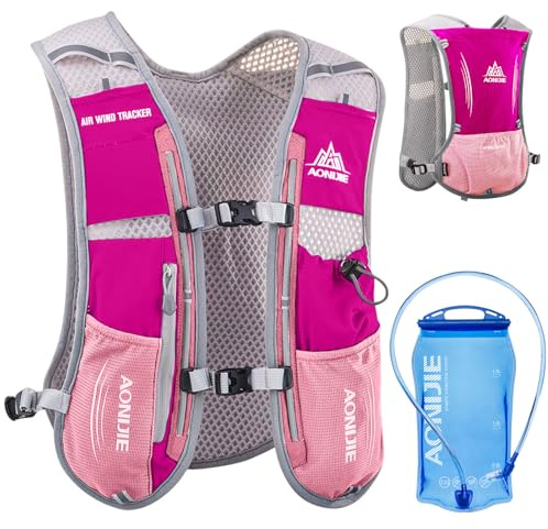 Azarxis 5L Trinkrucksack, Ultraleichter Laufrucksack mit 1.5L Trinkblase / 500ml Flasche, Trailrunning Rucksack, Laufweste Fahrradrucksack für Laufen, Joggen, Marathon