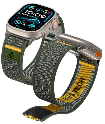 Spigen Athlex Air Apple Watch Strap Band Compatible with Apple Watch Ultra 3/2/1 (49mm), Series 11/10 (46mm), 9/8/7 (45mm), SE/6/5/4 (44mm), 3/2/1 (42mm) - Active Green