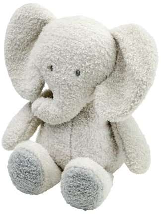 Nattou Kuscheltier Elefant, Wegbegleiter ab der Geburt, ca. 30 cm, Polyester, Teddy, Grey