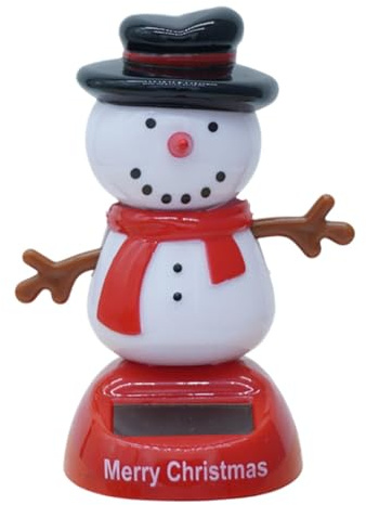 Statues de danse solaire de Noël, jouets de danse solaire de Noël, ornements solaires oscillants de voiture de dessin animé | Figurine de bureau amusante qui secoue la tête, ornements de jouets