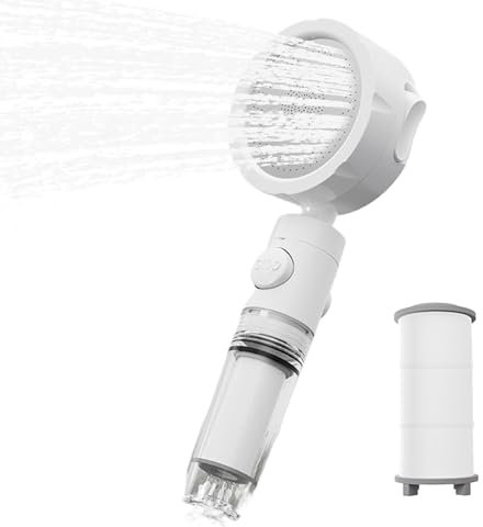 YEAUPE PRO Duschkopf mit Schlauch 1,6 m, wassersparender Duschkopf, Antikalk-Duschkopf groß (⌀130 mm), Hochdruck-Duschkopf mit 6 Strahlarten