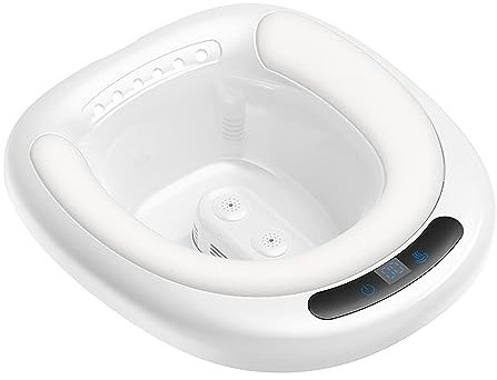 KHYTEBV Sitz Bath Tub Over The Toilet, Foldable Squat Free Sitz Bath Sitz Bath for Toilet Seat for Toilet Bidet Attachment Fits Universal Toilets FO