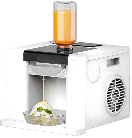 Macchina per ghiaccio tritaghiaccio elettrica da 280 W, macchina per ghiaccio a fiocchi di neve commerciale con contenitore da 750 ml, misurazione quantitativa con un clic, 60 kg/24 ore, pulizia autom