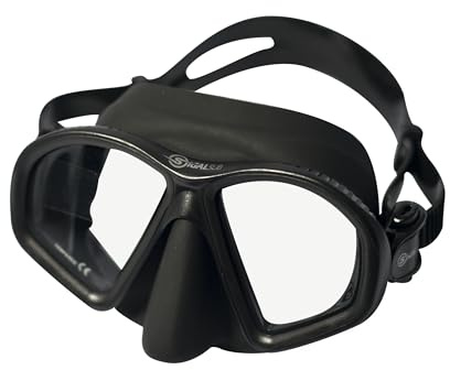 Sigalsub Maschera Mate da Sub Apnea e Pesca Subacquea – Visibilità Ampia, Volume Ridotto, Vestibilità Perfetta, Silicone Nero Opaco Antiriflesso
