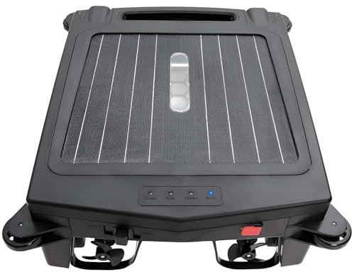 vnmudzeo Robot Limpiafondos AutomáTico para Piscinas, Compatible con App, Skimmer De Piscina con EnergíA Solar, Limpieza De Gran Alcance De 100 M²