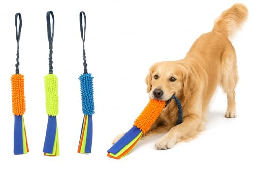 Flamingo Hundespielzeug – Fauxtra Zerrspiel Bungee Chenille – elastischer Griff – Länge 80 cm – Keine Farbauswahl möglich