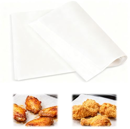 Lot de 100 feuilles de papier à pain - 20 x 30 cm - Blanc - Papier ciré alimentaire pour pain au beurre, fromage, barbecue, sandwich, hamburgers, pâtisserie, cuisine