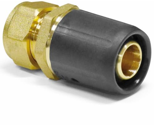 Pipetec Steckfitting Übergangskupplung auf Kupfer 16 x 2mm - 15mm Cu | für Mehrschichtverbundrohr und Aluminiumverbundrohr, DVGW Zertifiziert