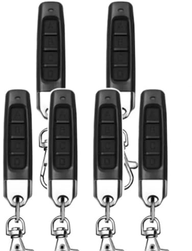 Telecomando apricancello, 4-1pc Controllo Telecomando 433MHz Controller Di Copia Wireless Per Autore Del Garage Apri Apertura Clona Duplicatore,Trasmettitore remoto(Black-6pcs)