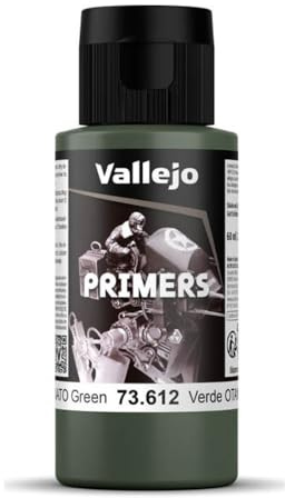 Vallejo Primers Peinture Acrylique Verte NATO Séchage Rapide pour Aérographe, Modélisme et Figurines, 60 ml