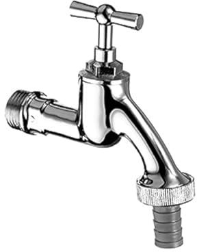 SCHELL 034050699 Auslaufventil / Ventil 1/2'', verchromt , Wasserhahn für Schlauchanschluss (für Ausgußbecken, Waschmaschine) , Oberteil mit Knebelgriff , Schlauchverschraubung , Oberfläche chrom