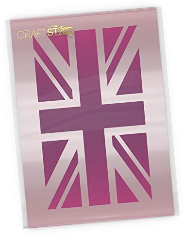 CraftStar Union Jack Stencil - Reuseable UK Flag Craft Stencil