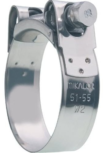 MIKALOR W2 Stainless Steel Hose Clamps/Supra/Exhaust/T Bolt/Marine Clip (1, 37-40mm)