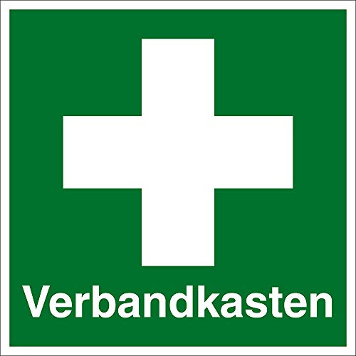 Rettungszeichen - Verbandkasten - Kunststoff - Langnachleuchtend - 20 x 20 cm