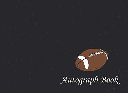 Rugby Autograph Book: Rugby Ball, Signatures Blank Scrapbook, Blank Unlined Memory Journal, Keepsake Memory Book, Celebrity Memorabilia Album Gift, Present for Sport Lovers