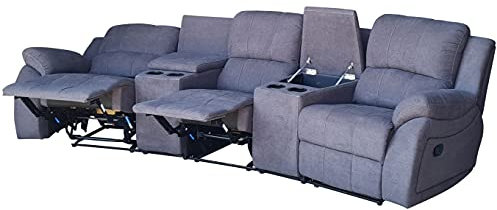 Mapo Möbel Mikrofasersofa Kinosofa Fernsehsofa 5129-Cup-3-M31