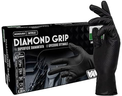 MA Y MA ENJOY SHARING Guantes de nitrilo naranjas, sin polvo, sin látex, hipoalergénicos, certificados CE conforme a la norma EN455, guantes para alimentos, guantes desechables (150, M BLACK)