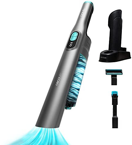 Cecotec Aspirabriciole Senza Fili Portatile Conga Rockstar Micro+. 200W, Digitale, 20kPa, Autonomia fino a 40min, 2 Modalità, Accessorio 2in1, Accessorio per Tappezzeria e Base di Ricarica Automatica