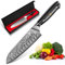 Home Safety Cuchillo Santoku Damasco, Japones profesional de Acero Damasco de 67 Capas, de 20cm, Mango de Material G10