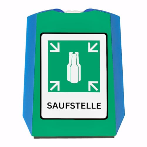 speecheese SAUFSTELLE Bier Parkscheibe mit Spruch und Einkaufswagenchips Für Freunde die den Führerschein bestanden haben Bier Parkuhr Wein Eiskratzer Sekt Alkohol cool