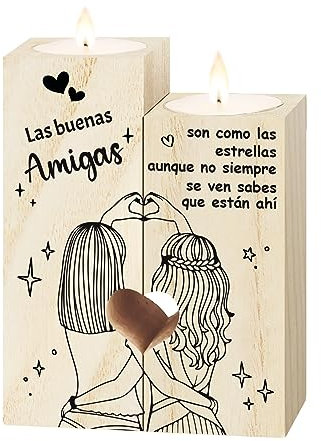 Regalo para Amiga, Regalo Navidad para Mejor Amiga, Portavelas, Regalo De Reves Magos Cumpleaños para Amiga, Regalo Original para Amiga, Regalos Originales para Amigas.