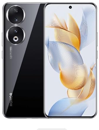 HONOR 90 Smartphone 5G, Dreifachkamera mit 200 MP, gebogenes AMOLED-Display mit 16,7 cm (6,7 Zoll) und 120 Hz, 12 GB + 512 GB, 5000 mAh Akku, 66 W, Dual-SIM, Android 13/Schwarz