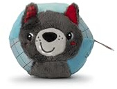Lilliputiens - Pelota Lobo - Pelota de Actividades de Tela para bebés y niños pequeños - Estimulación sensorial con Sonidos y Texturas - Juego de Despertar - Lavable en Lavadora - Desde 6 Meses