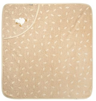 Sterntaler Kapuzen Badetuch aus Jacquard Frottee 80 x 80 cm mit Applikation Ente Edda Lou,