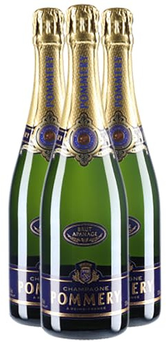 Champagne Apanage Brut blanco - Champagne Pommery - DOP - Champán - Francia - Variedades de uva Chardonnay,Pinot Noir,Pinot Meunier - 3x75cl