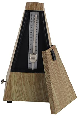 Mechanisches Metronom, Gitarre, Klavier, Trommel, Instrument, Turmtyp, Metronom, Musikzubehör für Klavier, Gitarre, Trommel, Violine, Anfänger (Helle Holzmaserung