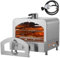 VEVOR Outdoor Gas Pizza Oven, 11 Portable, Stainless Steel, Thickened Cordierite Pizza Stone, Built-in Thermometer, Perfect for Camping & Backyard
