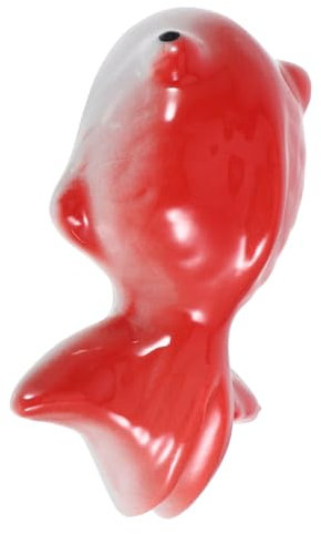 Cabilock 3 Pièces Bibelots en Céramique Figurines Flottantes De Poissons Koi Artisanat D'aquarium Ornement De Poisson Rouge Figurines De Poissons en Porcelaine Poisson Simulé Sculpture