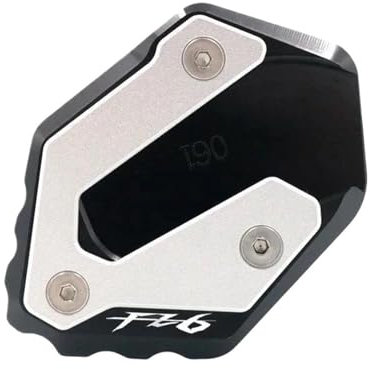 Motorrad Seitenständer Unterlage Motorrad CNC Kickstand Fuß Seitenständer Verlängerung Pad Stützplatte Vergrößern Für Ya&ma&ha Für FZ6 FAZER FZ6R FZ6-S2 2004-2009 Vergrößern Plattenpolster(1)