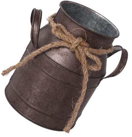Country Styles Metallvase Rustikale Deko Milchkanne für Haus und Garten Dekoration Französische Landvase