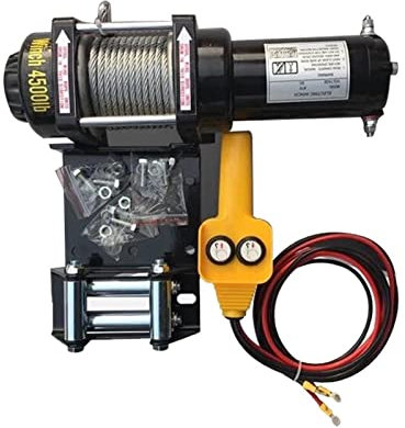 IUBGFTO Verricello Fuoristrada per Veicoli 12V24V Verricello Elettrico per Gru di Bordo da 4.000 libbre (24v 4.000 libbre)