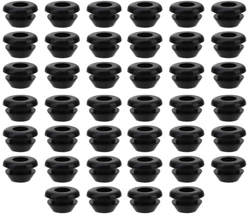 Gummiöse, 40 Stück Kabeldurchführung, Dichtungsringe, Unterlegscheiben und Abstandshalter für elektrische Kabel, Abdeckung von Schrauben und Drähten