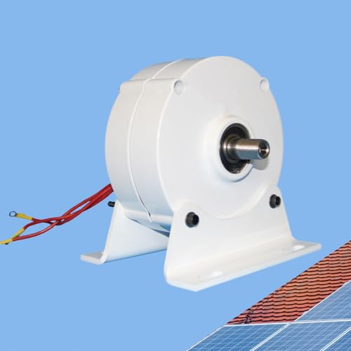 12V 24V 48V 600W 3-Phasen Windgenerator | Permanenter Magnetgenerator | Brushless Generator Turbine für Windkraftanlagen | 650RPM | DIY Stromerzeuger (with base, 48)