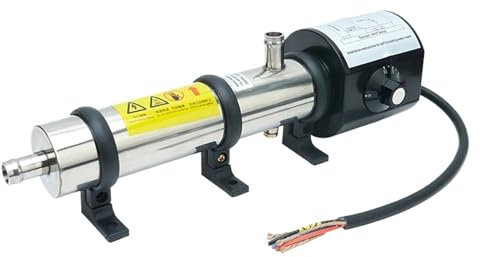 IndusTradCorp FS-001G-2 AC 120V/240V Electric Generator Water Heater, Engine Heater Adjustable Stainless Steel Coolant Preheater Water Jacket Heater(2KW)