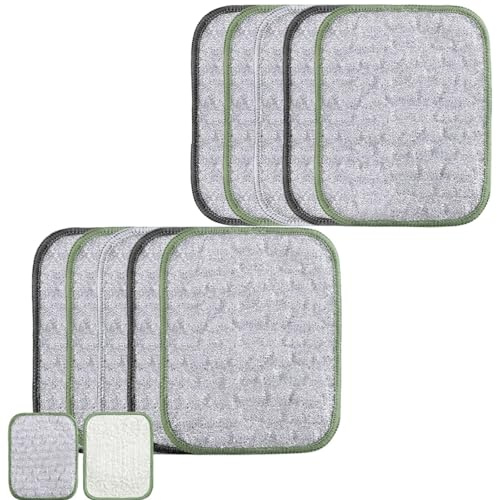 Cepillo Milagro de Alambre para Mojado y seco, paños de Limpieza Multiusos Resistentes a los arañazos, paños de Lana de Acero Reutilizables para Trapos de Cocina, sartén, Horno