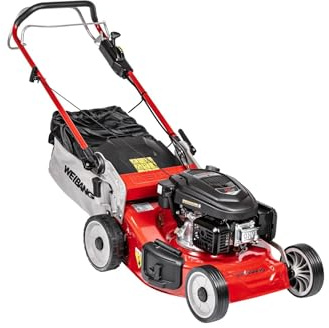 Weibang Benzin Rasenmäher WB506SC 3IN1 mit Antrieb – 49 cm Schnittbreite, Loncin Motor 159 cm³, Seitenauswurf & Mulchfunktion, 60 L Fangkorb