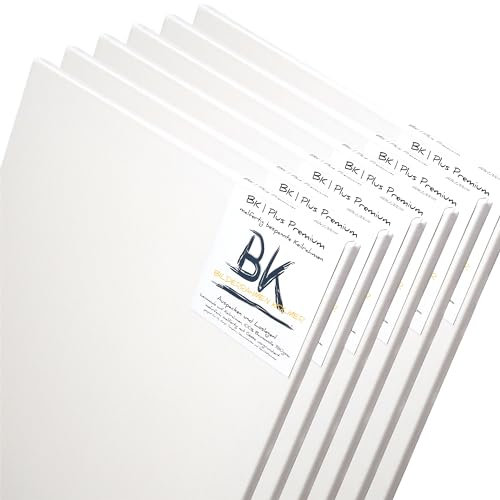 BK BILDERRAHMEN KOLMER 6 B.K. Plus LEINWÄNDE AUF KEILRAHMEN 70x100 cm | Premium Malgrund, malfertig, 100% Baumwolle