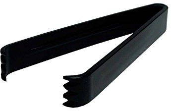 Party Essentials - N617 Hard Plastic Serving Tongs, 6.5, Black (Pack of 48)