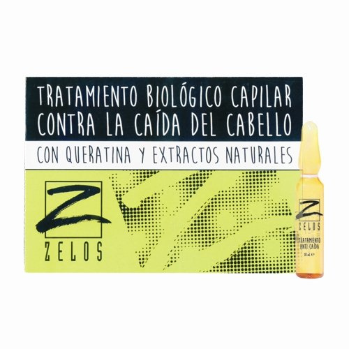 Placenta Vegetal Para La Pérdida Del Cabello - 12 ampollas x 10ml - Con Queratina y Extractos Naturales - Tratamiento Anticaída del pelo con proteínas - Caída Hombre y Mujer - Zelos