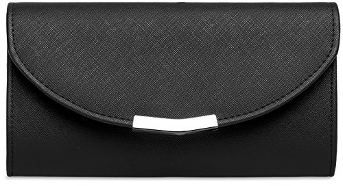 Caspar TA360 elegante Damen Clutch Tasche/Abendtasche mit langer Kette