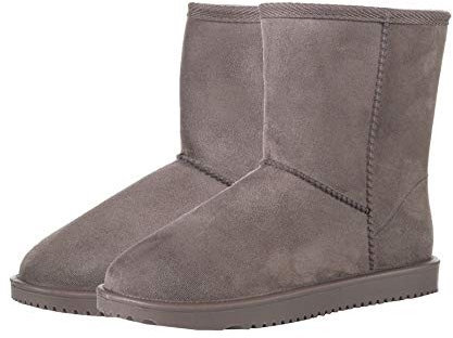 HKM 11126 Allwetterstiefel Davos, Wildlederoptik, Warmes Teddyfutter, Taupe, 41